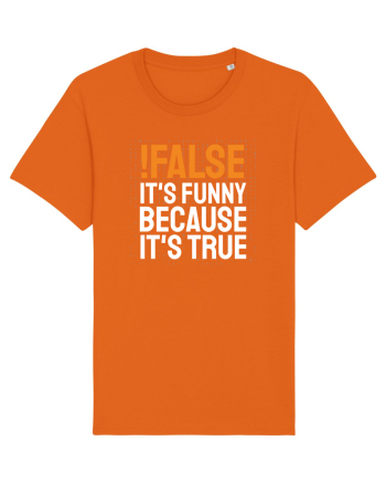 pentru programatori - Funny because it is true Bright Orange
