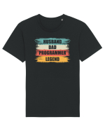 pentru programatori - Husband - dad - programmer - legend Tricou mânecă scurtă Unisex Rocker