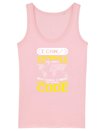 pentru programatori - I can change the world Cotton Pink