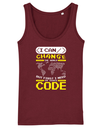 pentru programatori - I can change the world Burgundy