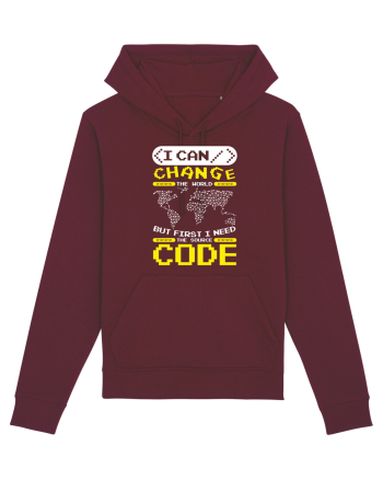 pentru programatori - I can change the world Burgundy
