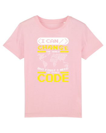 pentru programatori - I can change the world Cotton Pink