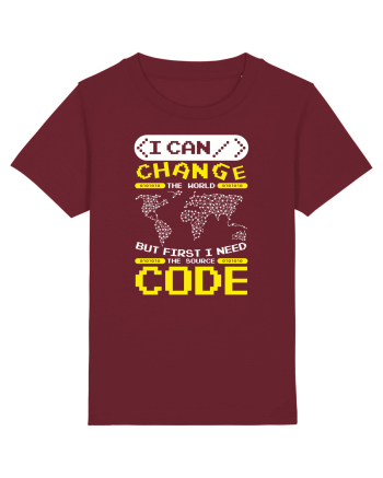 pentru programatori - I can change the world Burgundy