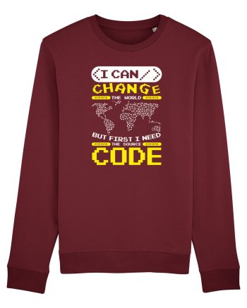 pentru programatori - I can change the world Burgundy