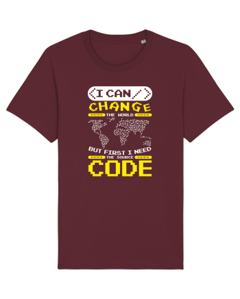 pentru programatori - I can change the world Burgundy