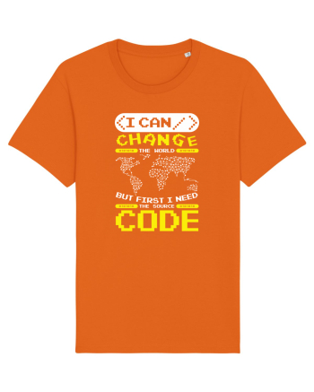 pentru programatori - I can change the world Bright Orange