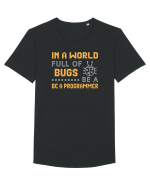 pentru programatori - In a world full of bugs be a programmer Tricou mânecă scurtă guler larg Bărbat Skater