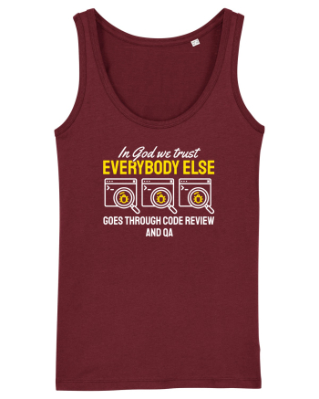 pentru programatori - In God we trust Burgundy