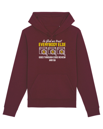 pentru programatori - In God we trust Burgundy