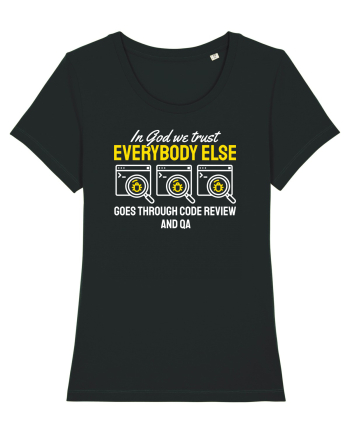 pentru programatori - In God we trust Black