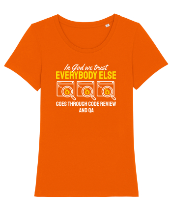 pentru programatori - In God we trust Bright Orange