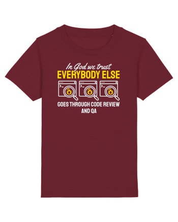 pentru programatori - In God we trust Burgundy