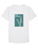 2020 Plant Idea Tricou mânecă scurtă guler larg Bărbat Skater