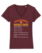 pentru programatori - Programmer hourly rate Tricou mânecă scurtă guler V Damă Evoker