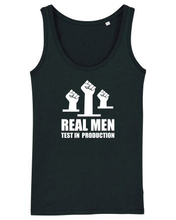pentru programatori - Real men test in production Black