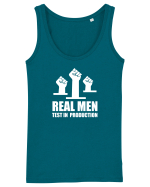 pentru programatori - Real men test in production Maiou Damă Dreamer