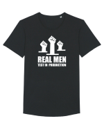 pentru programatori - Real men test in production Tricou mânecă scurtă guler larg Bărbat Skater