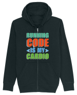 pentru programatori - Running code is my cardio Hanorac cu fermoar Unisex Connector