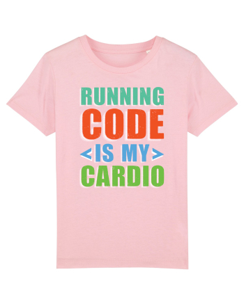 pentru programatori - Running code is my cardio Cotton Pink