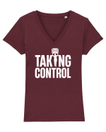 pentru programatori - Taking control Tricou mânecă scurtă guler V Damă Evoker