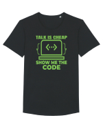pentru programatori - talk is cheap show me the code Tricou mânecă scurtă guler larg Bărbat Skater