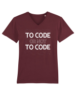 pentru programatori - To code or not to code Tricou mânecă scurtă guler V Bărbat Presenter