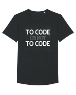 pentru programatori - To code or not to code Tricou mânecă scurtă guler larg Bărbat Skater