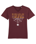 pentru programatori - Web developers that enjoy finding bugs Tricou mânecă scurtă guler V Bărbat Presenter