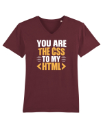 pentru programatori - You are the css to my html Tricou mânecă scurtă guler V Bărbat Presenter