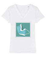 Lorem Ipsum Tricou mânecă scurtă guler V Damă Evoker