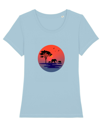 Elephants Sky Blue