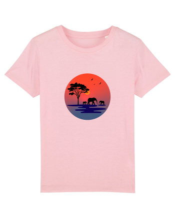 Elephants Cotton Pink
