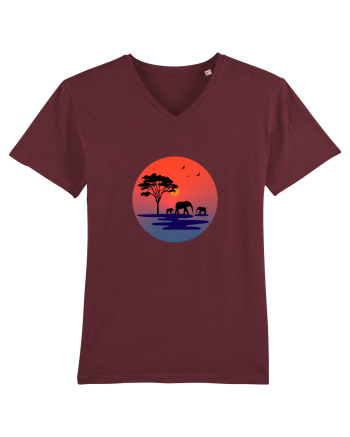 Elephants Burgundy