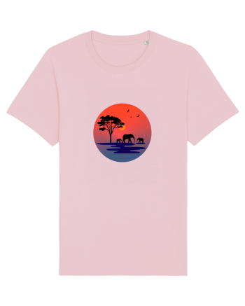 Elephants Cotton Pink