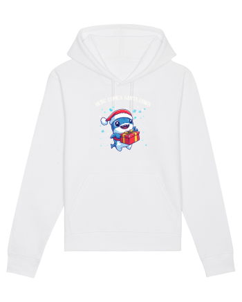 HERE COMES SANTA JAWS! White