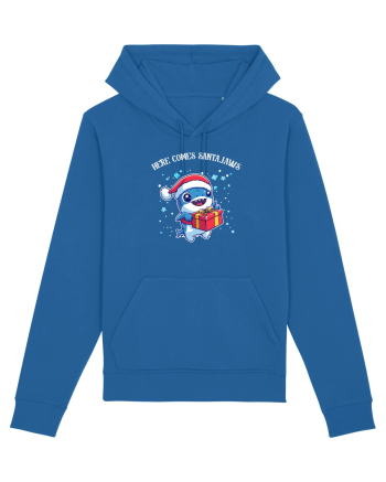 HERE COMES SANTA JAWS! Royal Blue