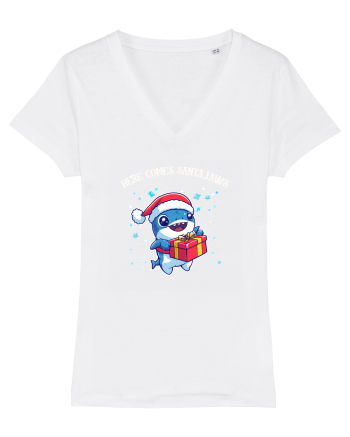 HERE COMES SANTA JAWS! White