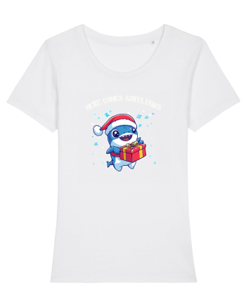 HERE COMES SANTA JAWS! White