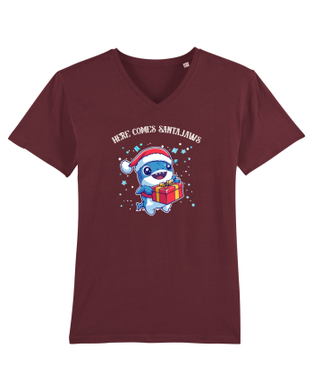 HERE COMES SANTA JAWS! Burgundy