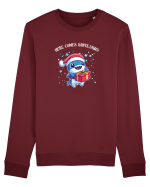 HERE COMES SANTA JAWS! Bluză mânecă lungă Unisex Rise