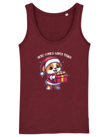 HERE COMES SANTA PAWS! ok Burgundy