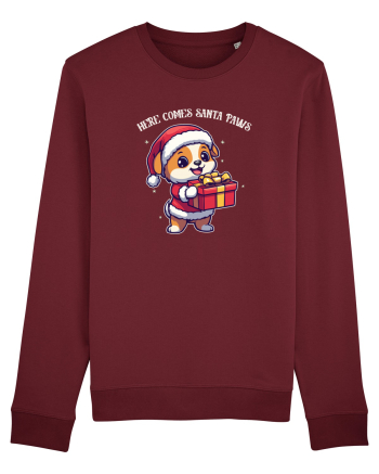 HERE COMES SANTA PAWS! ok Burgundy