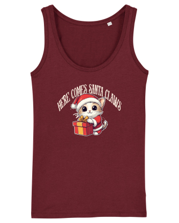  HERE COMES SANTA CLAWS - VINE MOS GHERILA! Burgundy