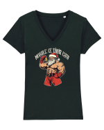 MOSULE, CE TANAR ESTI! Tricou mânecă scurtă guler V Damă Evoker