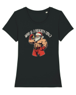 WHO IS A NAUGHTY GIRL? CINE E FATA REA? Tricou mânecă scurtă guler larg fitted Damă Expresser