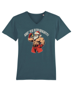 HAVE YOU BEEN NAUGHTY? Tricou mânecă scurtă guler V Bărbat Presenter