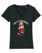 SANTA, I`VE BEEN NAUGHTY - MOSULE, SUNT FATA REA Tricou mânecă scurtă guler V Damă Evoker