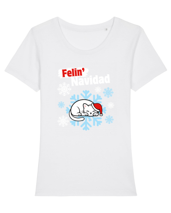 Funny Christmas Cat White