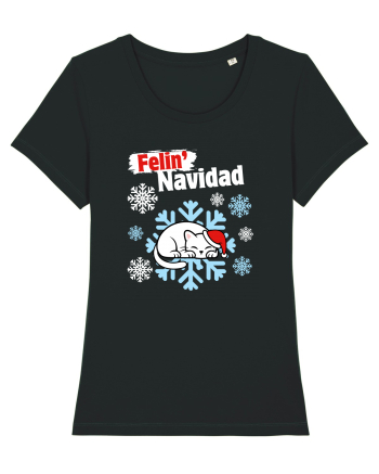 Funny Christmas Cat Black