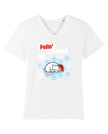 Funny Christmas Cat White